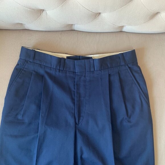 Vintage Aero Mode ALTERED Minimalist Elevated Dress Pants Navy Blue Pleated - Picture 6 of 16